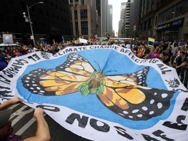 Nova York teve marcha para pedir proteo ao meio ambiente no ltimo domingo (21)