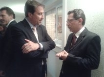 Ministro das Cidades, Gilberto Occhi e o deputado estadual Ezequiel Fonseca (PP)