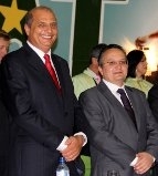 Deputado Zeca Viana, presidente do PDT em Mato Grosso, ao lado do senador Pedro Taques (PDT)