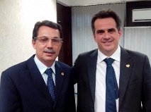 Presidente do PP em Mato Grosso, deputado Ezequiel Fonseca, e presidente Nacional do PP, senador Ciro Nogueira (PP-PI)