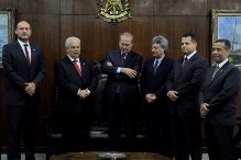 deputado federal e vice-lder do PSB na Cmara dos Deputados, Valtenir Pereira (MT), durante reunio com magistrados