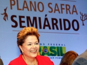 A presidente Dilma Rousseff durante evento de lanamento do Plano Safra Semirido 2013/2014