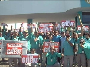 A greve dos funcionrios da Telemont teve incio na segunda-feira (28).