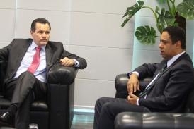 Governador Silval Barbosa, em Braslia, com o ministro dos Esportes, Orlando Silva
