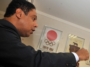 O ministro do Esporte, Orlando Silva, em entrevista na sexta