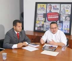 Senador Pedro Taques (PDT-MT) e o deputado federal Valtenir Pereira (PSB-MT) 
