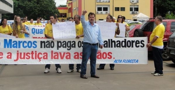 A mobilizao foi coordenada pela Federao dos Trabalhadores na Indstria de Mato Grosso e pelo sindicato da categoria