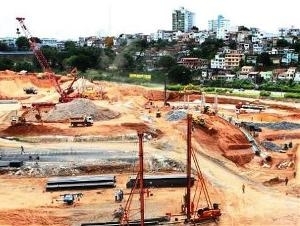 Obras da Arena Fonte Nova, em Salvador: estdio da Copa e Olimpada