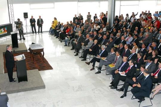 Governador Silval Barbosa durante Balano 2003 a 2010 do presidente Lula, no Palcio do Planalto, em Braslia