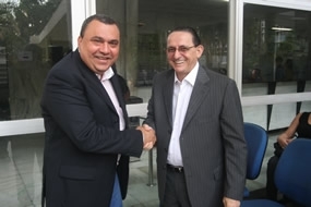 Prefeito de Cuiab, Chico Galindo, e presidente da Cmara dos Vereadores, Deucimar Silva, PP