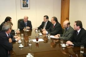 Governador Silval Barbosa durante reunio com o Ministro de Minas e Energia, Marcio Pereira Zimmermann