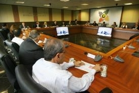 Governador Silval Barbosa realiza primeira reunio de secretariado, no Palcio Paiagus.