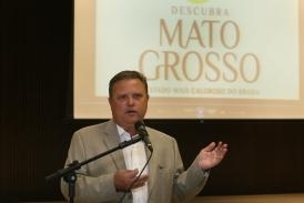 Governador Blairo Maggi no lanamento da Marca do Turismo e Cartilha de Mato Grosso
