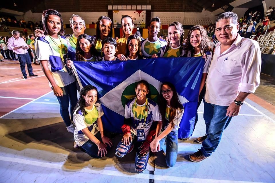 Delegao de Mato Grosso durante os Jogos Escolares da Juventude em Joo Pessoa
