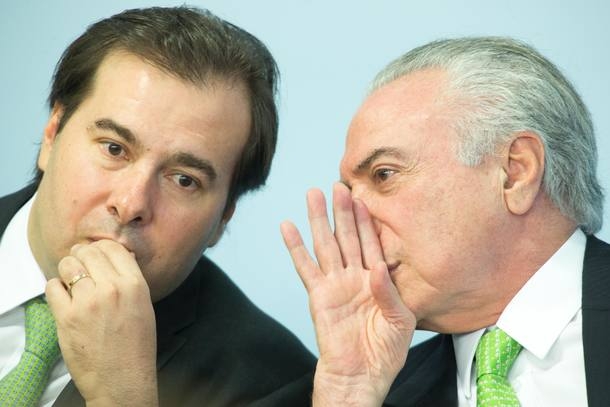 Presidente da Repblica, Michel Temer (dir), e Presidente da Cmara dos Deputados, Rodrigo Maia.