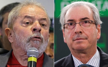 O ex-presidente Luiz Incio Lula da Silva e o deputado cassado Eduardo Cunha (PMDB-RJ)