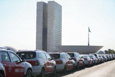 Braslia - Na semana passada, taxistas de todo o pas protestaram em frente ao Congresso Nacional contra aplicativos de transporte individual
