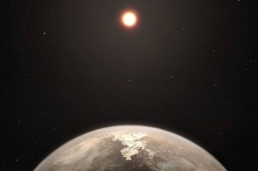 Reconstituio artstica do planeta temperado Ross 128 b. M.KORNMESSER EFE