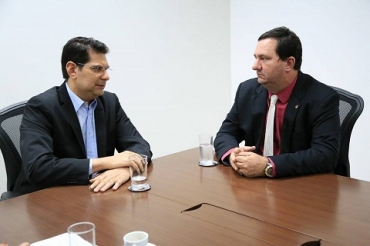 Deputado Valdir Barranco e presidente do TCE-MT, Gonalo Domingos de Campos Neto