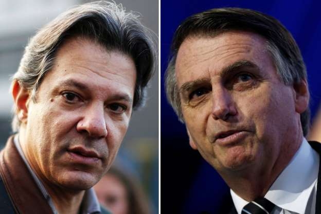  Reuters - Fernando Haddad (PT) e Jair Bolsonaro (PSL)