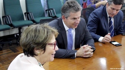 Governador Mauro Mendes se reuniu com a ministra da Agricultura, Tereza Cristina - Foto: Rede de Mdias Brasil