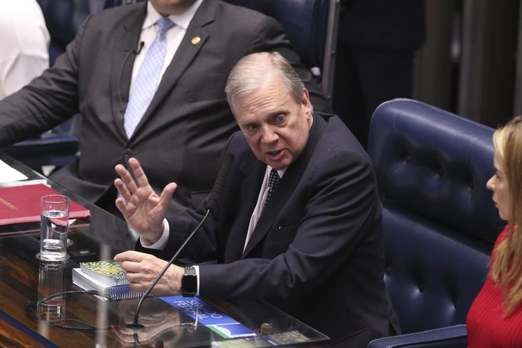 O relator da reforma no Senado, Tasso Jereissati, em reunio da CCJ - Valter Campanato/Arquivo/Agncia Brasil