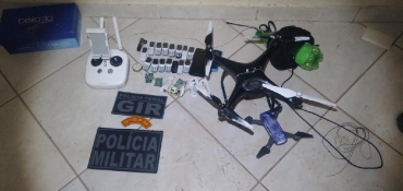 Drone e celulares so apreendidos em ao conjunta entre agentes penitencirios do GIR e PM - Assessoria