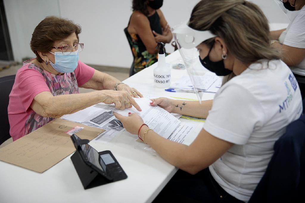 Atendimento presencial do censo do MT Prev - Foto: Marcos Vergueiro/Secom-MT