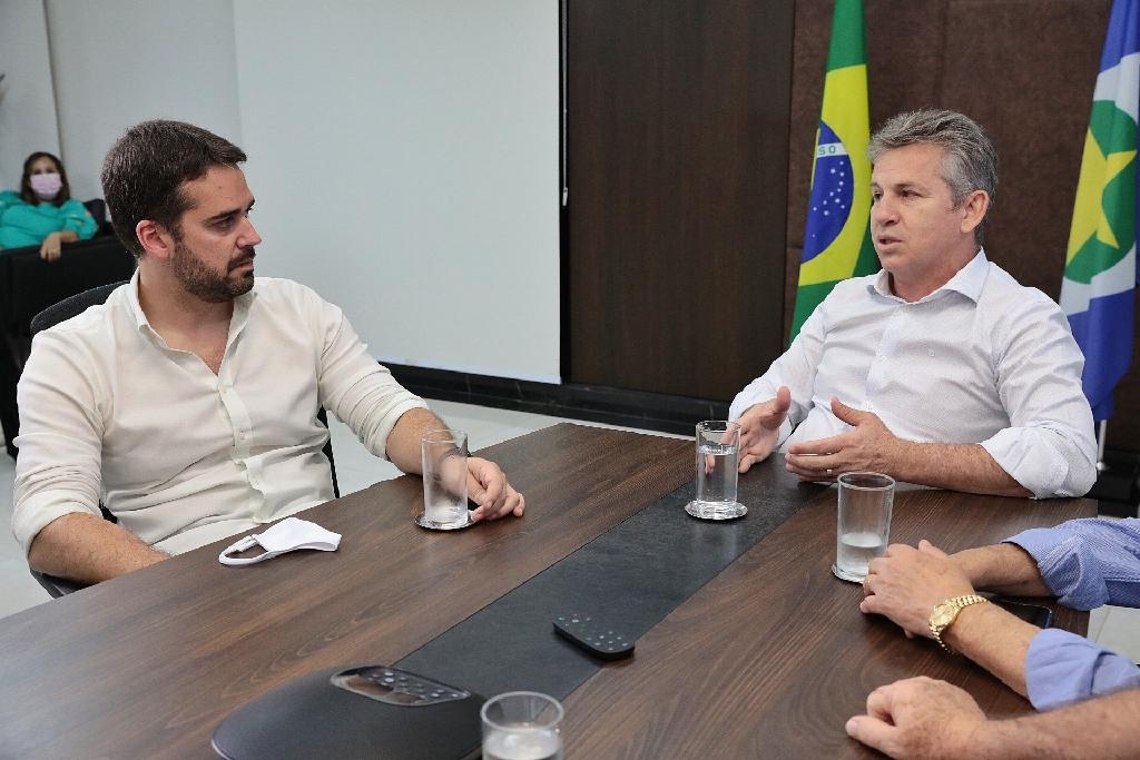 Os governadores Mauro Mendes e Eduardo Leite - Foto: Mayke Toscano/Secom-MT