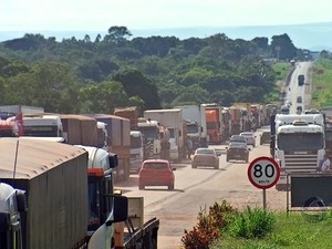 Protesto de caminhoneiros em Mato Grosso