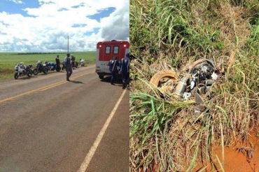 Ele pilotava uma motocicleta de mil cilindradas 