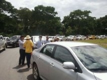 Os manifestantes reivindicaram a volta do Grupo Especial de Fronteira (Gefron)