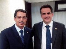 Presidente do PP em Mato Grosso, deputado Ezequiel Fonseca, e presidente Nacional do PP, senador Ciro Nogueira (PP-PI) 