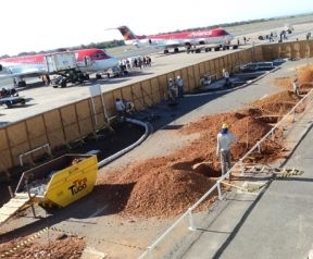 Obras no Aeroporto Internacional Marechal Rondon em Vrzea Grande 