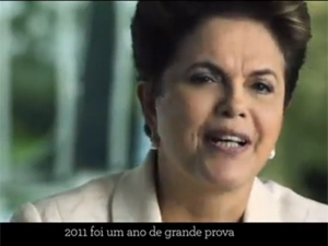 Dilma Rousseff, durante mensagem de fim de ano na TV