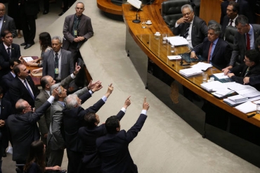 Plenrio durante discusso para votao de medidas anticorrupo