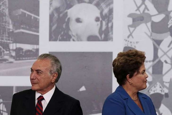 Dilma Rousseff e Michel Temer em Braslia