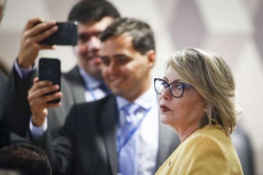  Srgio Lima/Poder360 10.dez.2019 - Senadora Juza Selma (Pode-MT) no plenrio da CCJ do Senado. Ela teve sua cassao confirmada pelo Senado