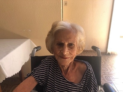 Senhora Jupia Oliveira Mestre, aos 90 anos de idade