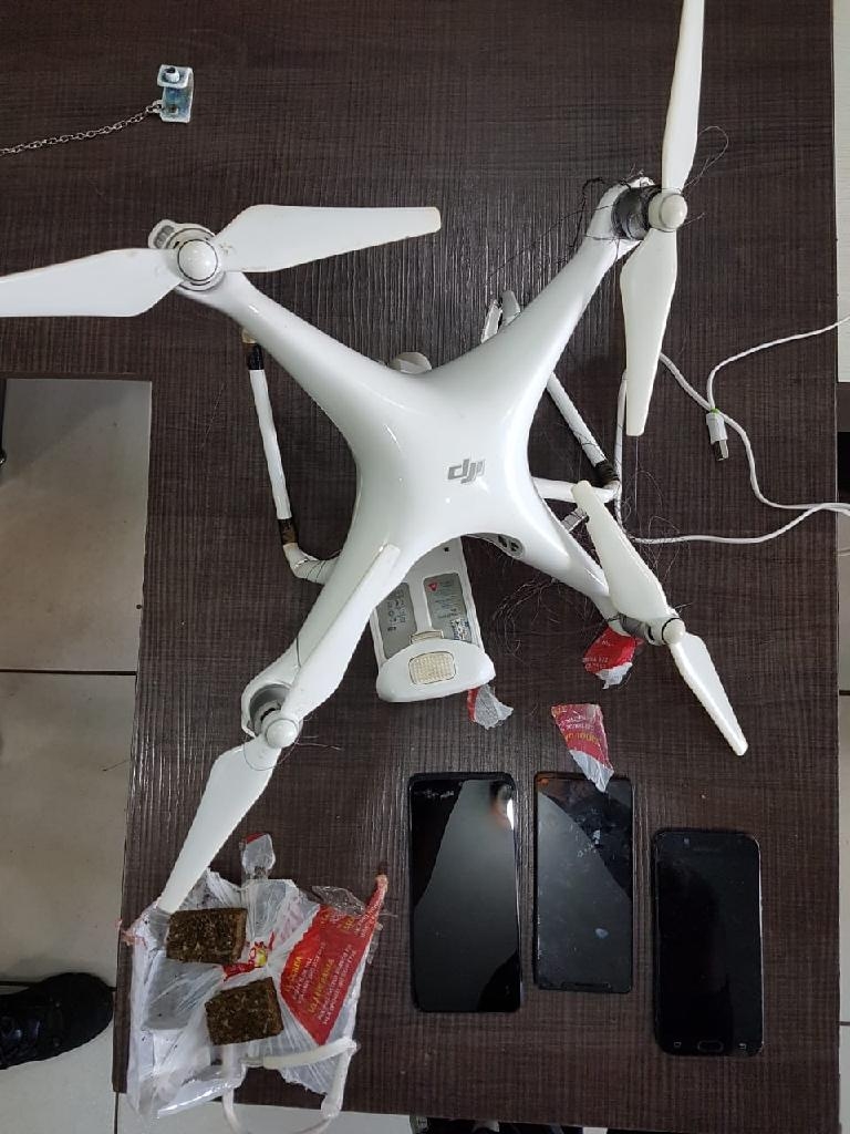 Drone, celulares e drogas - Mata Grande - Foto: Sistema Penitencirio