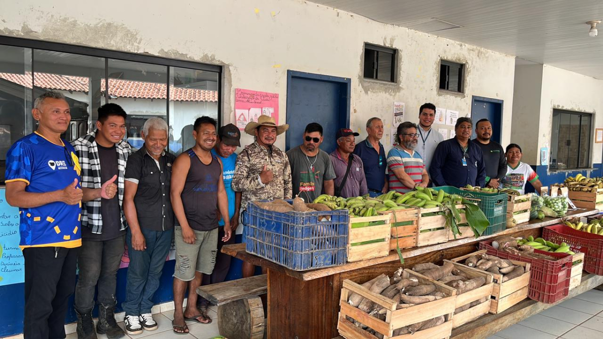 Alimentos colhidos na aldeia Imutina em Barra do Bugres - Foto: Assessoria Seaf